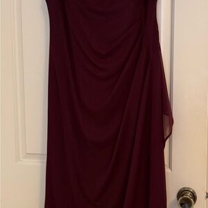 Chic Maroon Wedding Dress